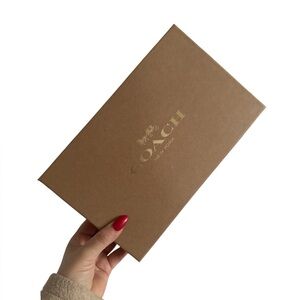 Coach Tan Gift Box with Gold Logo EUC